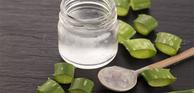 aloe vera in a jar