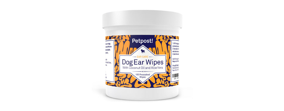 Petpost Ear Wipes with Coconut Oil For Dogs