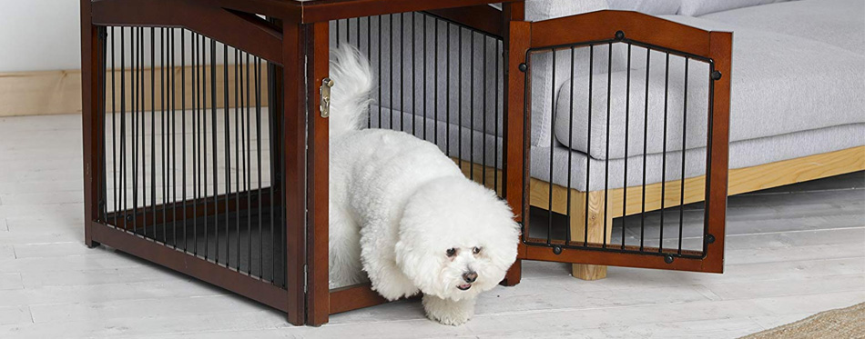 dog crate end table