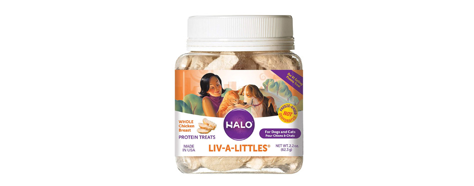 Halo Liv-a-Littles Grain-Free 100% Chicken Breast Freeze-Dried Dog & Cat Treats