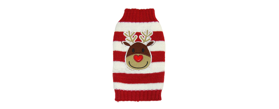 Moorfowl Reindeer Knitted Dog Christmas Sweater