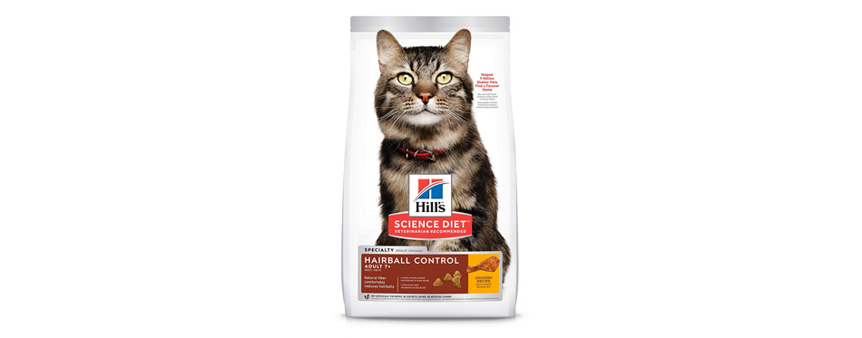 Best for Senior Cats: Hill's Science Diet Adult 7+ Hairball Control Chicken Recipe