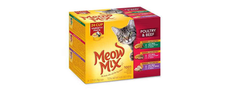 Meow Mix Tender Favorites Poultry & Beef Variety Pack