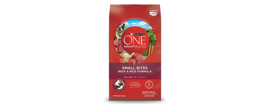 Also Consider: Purina ONE SmartBlend Small Bites Beef and Rice