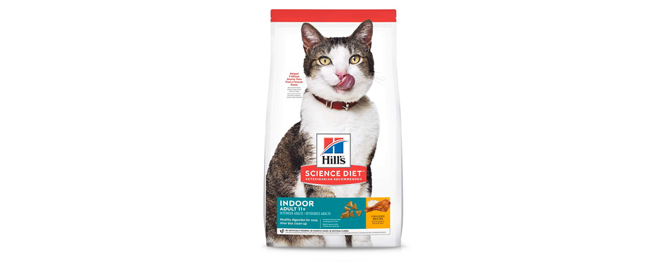 Best for Indoor Senior Cats: Hill's Science Diet Adult 11+ Indoor Dry Cat Food for Older Cats