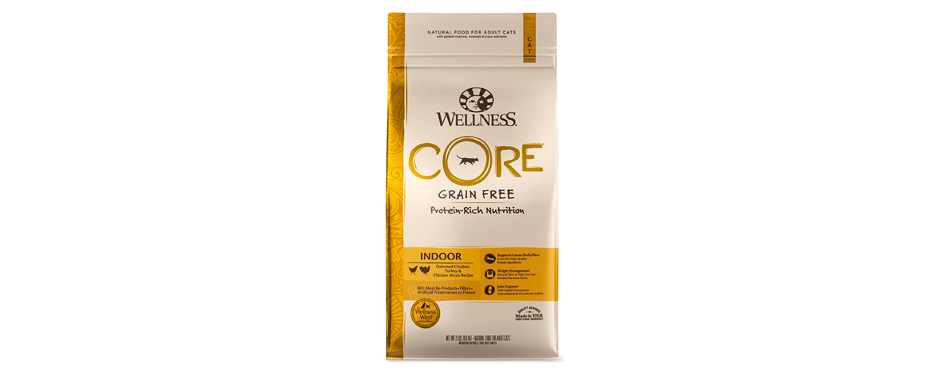 Best Grain-Free: Wellness CORE Grain-Free Indoor Formula Dry Cat Food