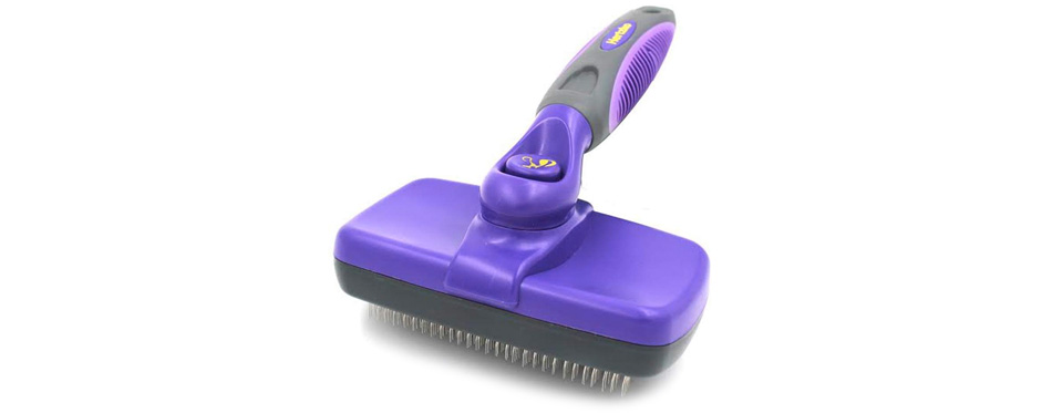 Hertzko Self-Cleaning Dog & Cat Slicker Brush