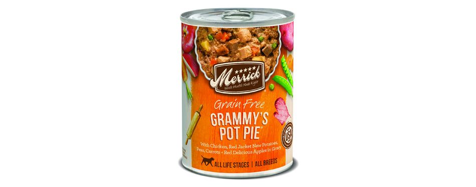 Most Palatable: Merrick Grain Free Wet Dog Food Grammy's Pot Pie