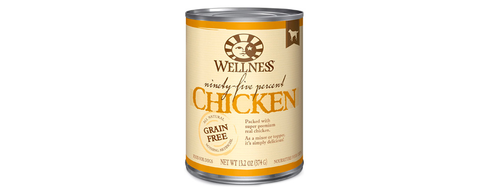 Best Wet Food: Wellness 95% Chicken Canned Dog Food Topper