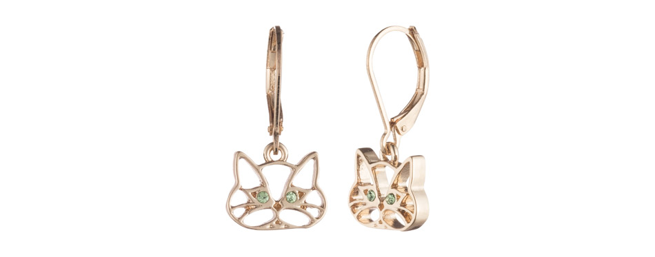 Best for Jewelry Lovers: Pet Friends Cutout Cat Drop Earrings