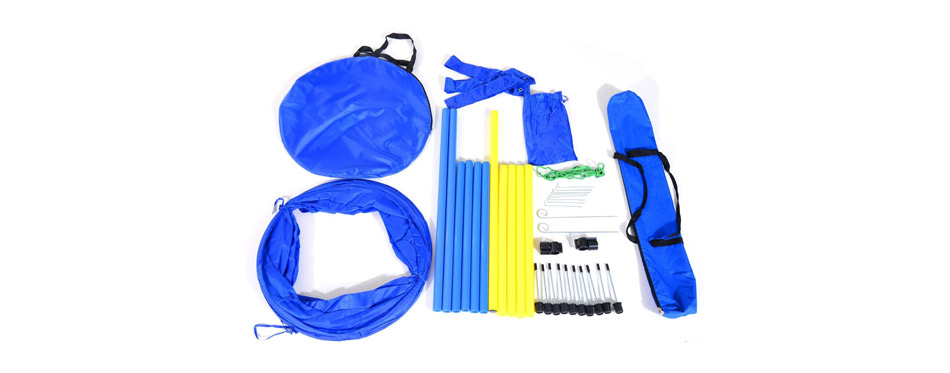 PawHut 4PC Obstacle Dog Agility Training Course Kit 