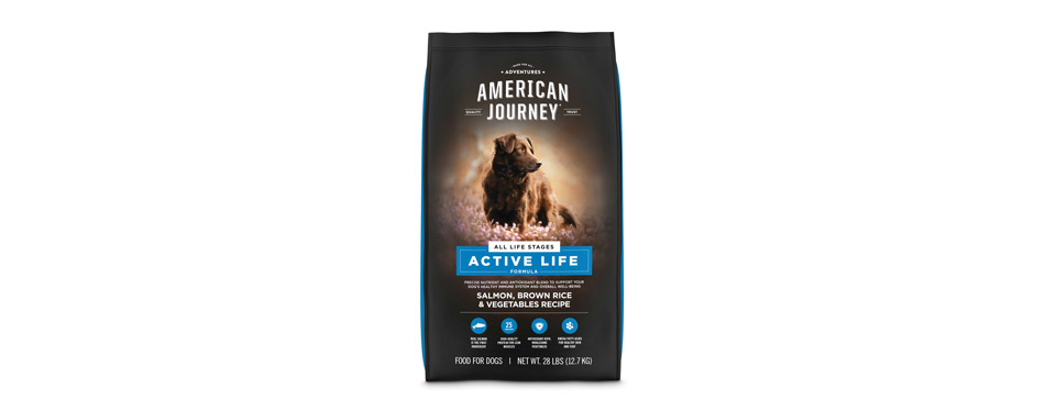 Best Overall: American Journey Active Life Salmon, Brown Rice