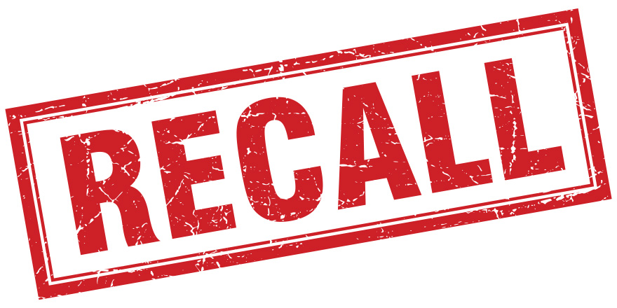 recall. stamp. square grunge isolated recall sign