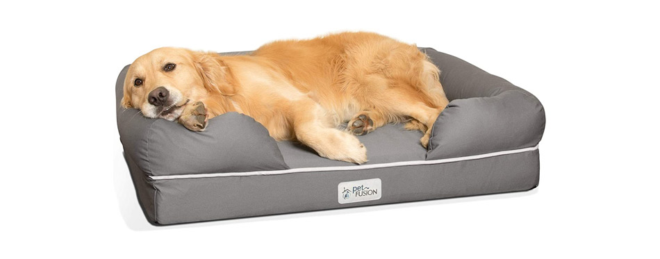 Best Overall: PetFusion Ultimate Lounge Memory Foam Bolster Bed