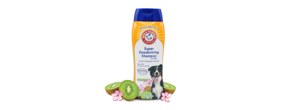 Best Smelling: Arm & Hammer Kiwi Blossom Super Deodorizing Dog Shampoo