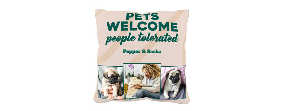 Frisco Personalized Funny Pet & Home Collage Throw Pillow