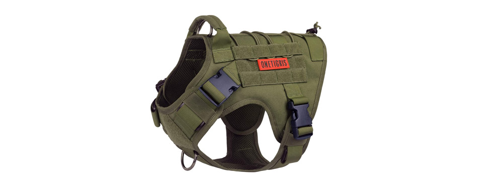 Best Tactical: OneTigris Tactical Dog Harness Vest with Handle