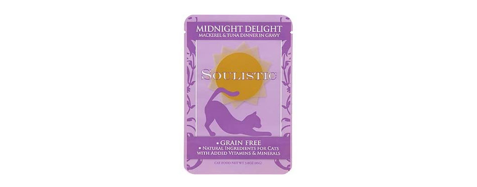 Soulistic Midnight Delight Mackerel and Tuna Dinner in Gravy Cat Food Pouch