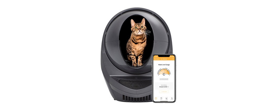 Best for Busy Cat Parents: Whisker Litter-Robot WiFi Enabled Automatic Self-Cleaning Cat Litter Box