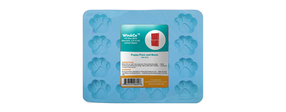 Win&Co Puppy Paws & Bones Silicone Baking Molds