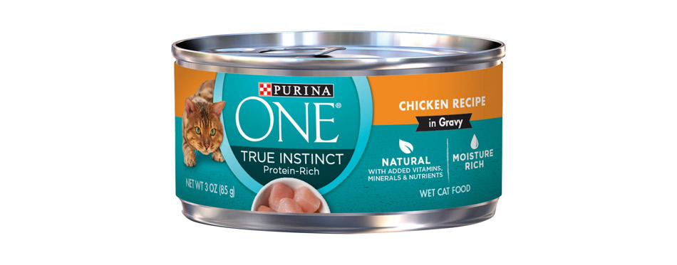 Purina ONE True Instinct Chicken Recipe in Gravy Canned Cat Food