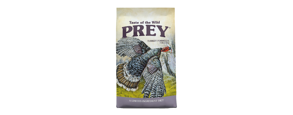 Best High Protein: Taste of the Wild PREY Turkey L.I.D Dry Cat Food