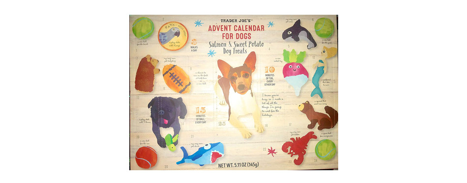 Trader Joe's Advent Calendar for Dogs Salmon and Sweet Potato Dog Treats