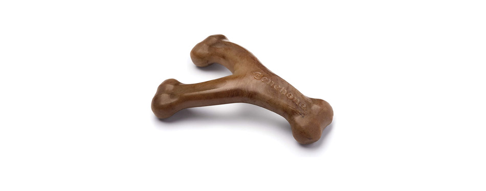 Chew Toy Runner-Up: Benebone Bacon Flavor Wishbone Dog Chew Toy