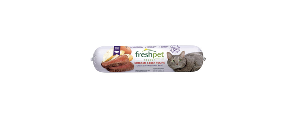 Freshpet Select Grain-Free Gourmet Chicken & Beef Paté Cat Food 