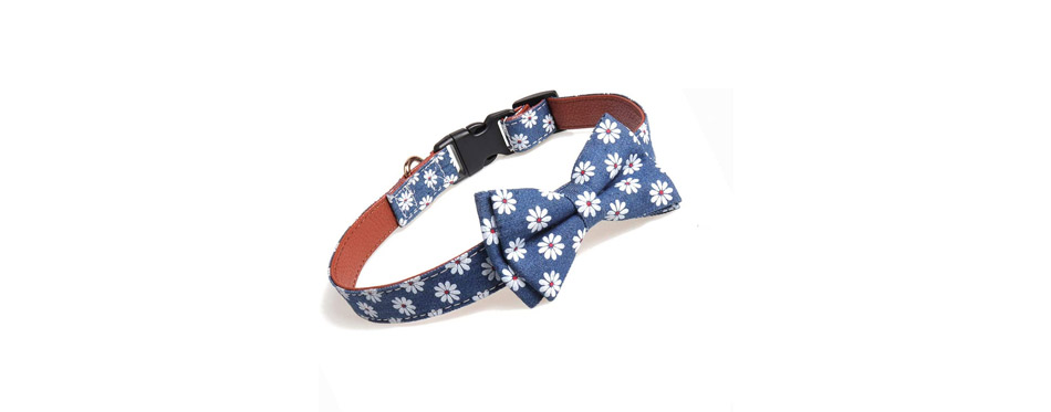 Pipidog Adjustable Bowtie Leather Breakaway Collars