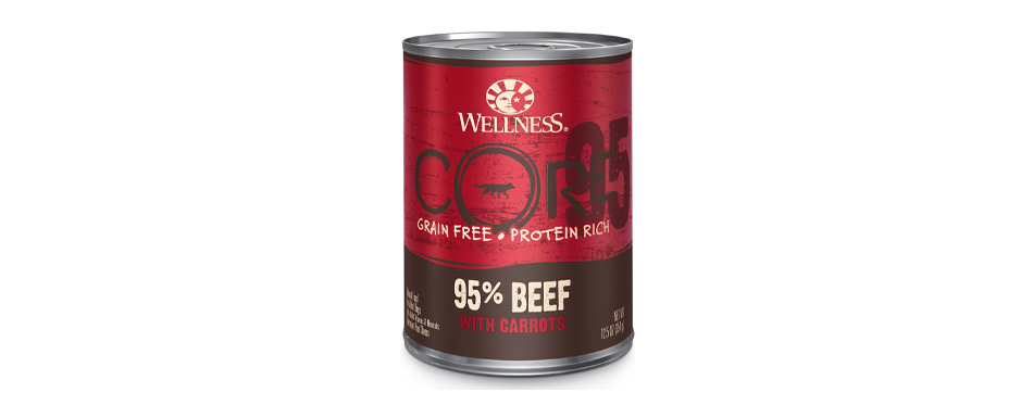 Wellness CORE 95% Grain-Free Beef & Carrots Canned Dog Food