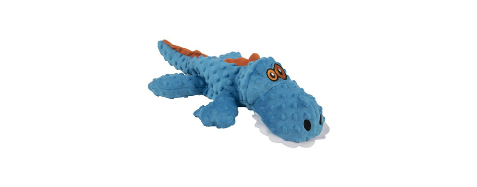 GoDog Gators Chew Guard Squeaky Plush Dog Toy