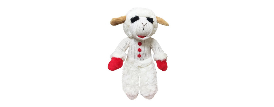 Multipet Standing Lamb Chop Squeaky Plush Dog Toy