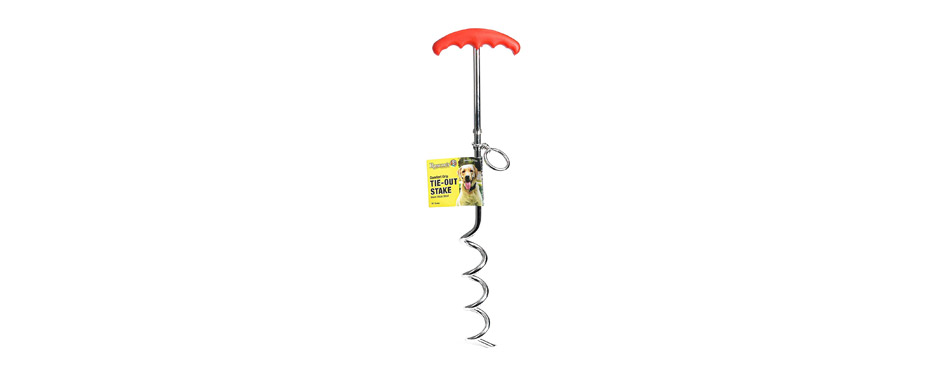 Budget Option: Roscoe's Pet Products Comfort Grip Tie Out Stake for Dogs