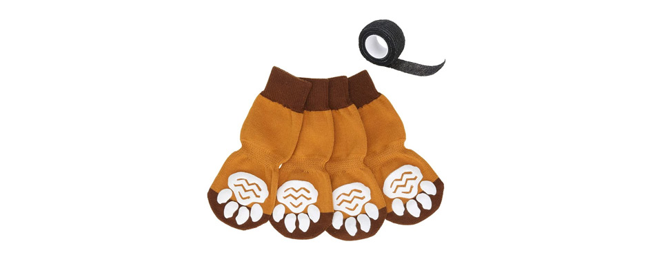 EXPAWLORER Anti-Slip Dog Socks with Bandage