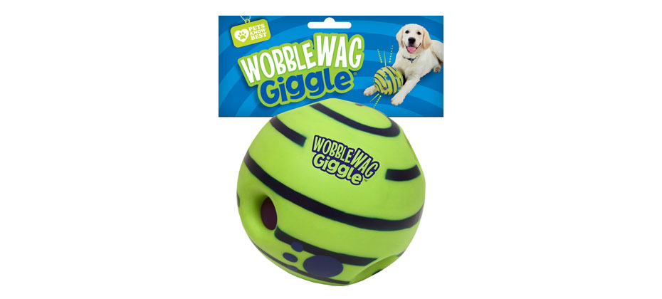 Best Overall: As Seen on TV Wobble Wag Giggle Ball Dog Toy