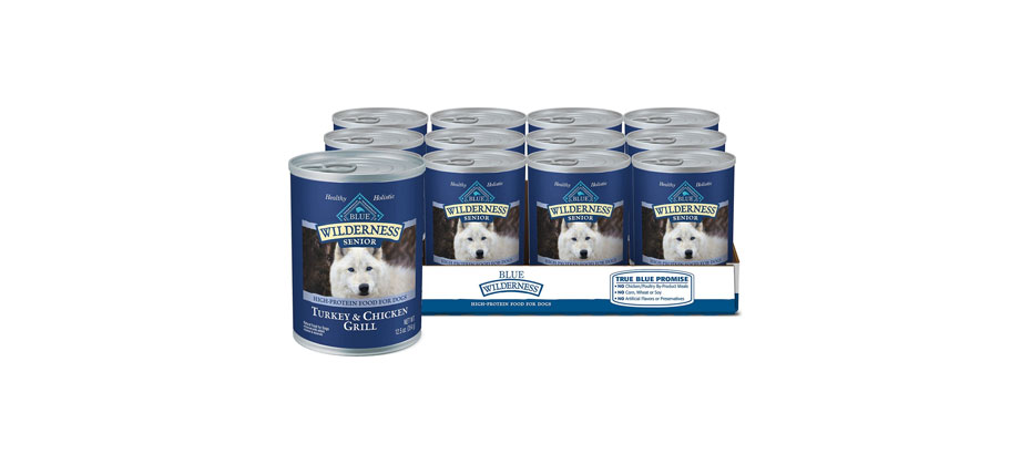 Blue Buffalo Wilderness Turkey & Chicken Grill Grain-Free Senior Canned Dog Food