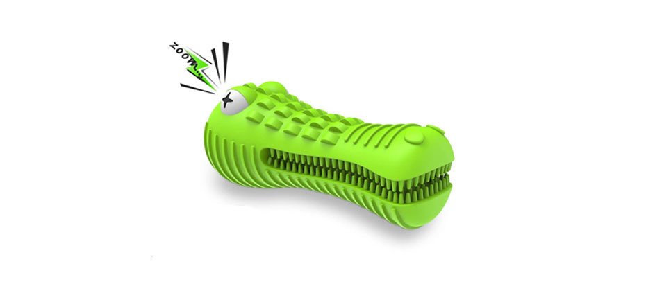 Cutiful Nearly Indestructible Squeaky Interactive Dog Toothbrush