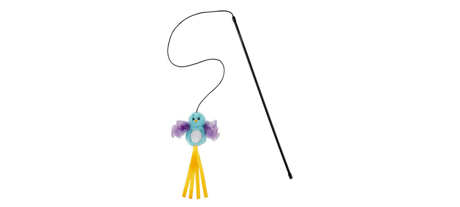 Frisco Bird Teaser with Feathers Cat Toy - 50% Off