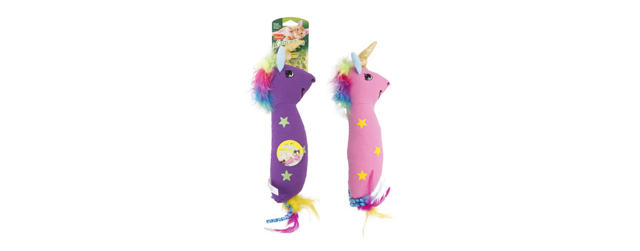 Best Cat Kicker Toy: Hartz Cattraction Silver Vine & Catnip Magic Unicorn Kicker Plush Cat Toy