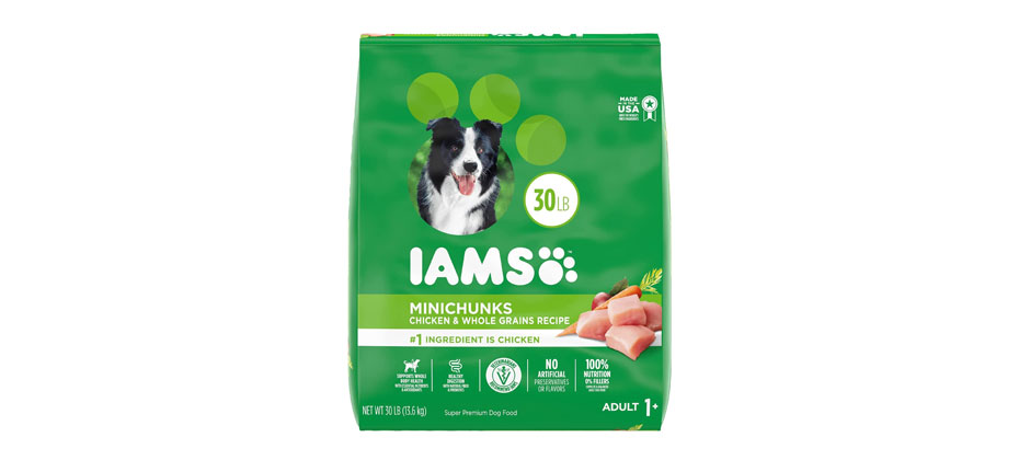 Best Budget: Iams ProActive Health Adult MiniChunks Dry Dog Food