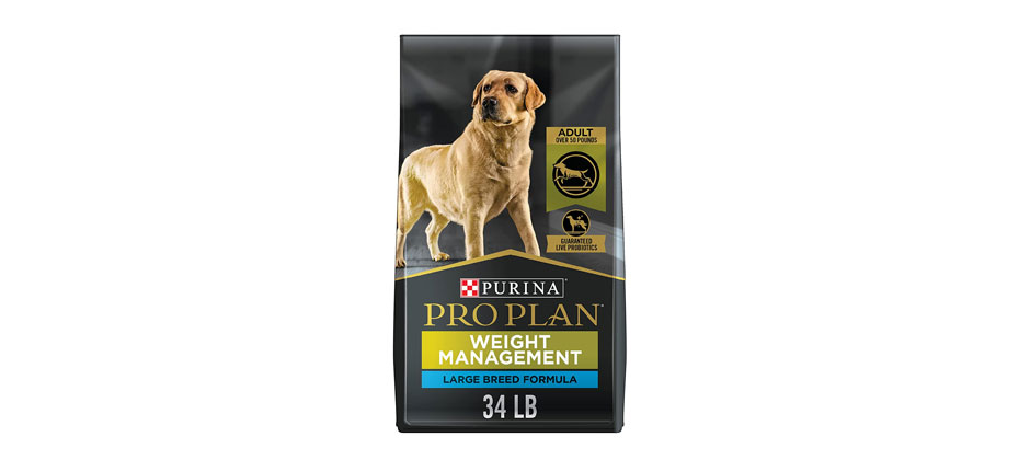 Best for Less Active Dogs: Purina Pro Plan Weight Management Adult Dog Food 