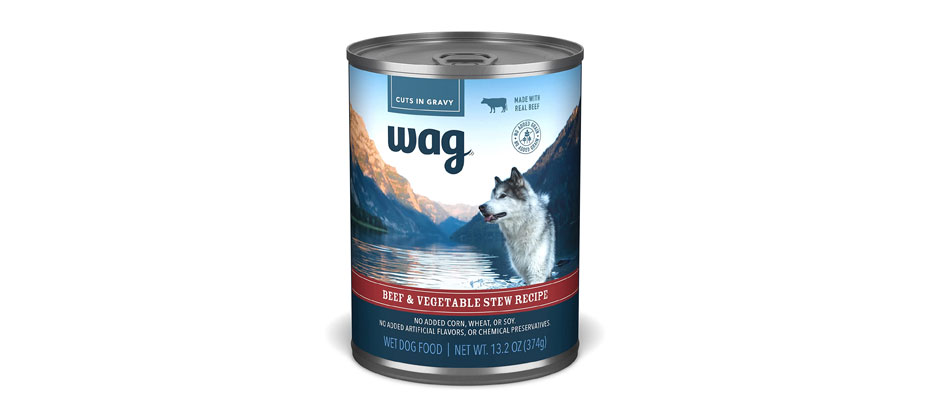 Wag Beef & Vegetable Stew Recipe Dog Food 