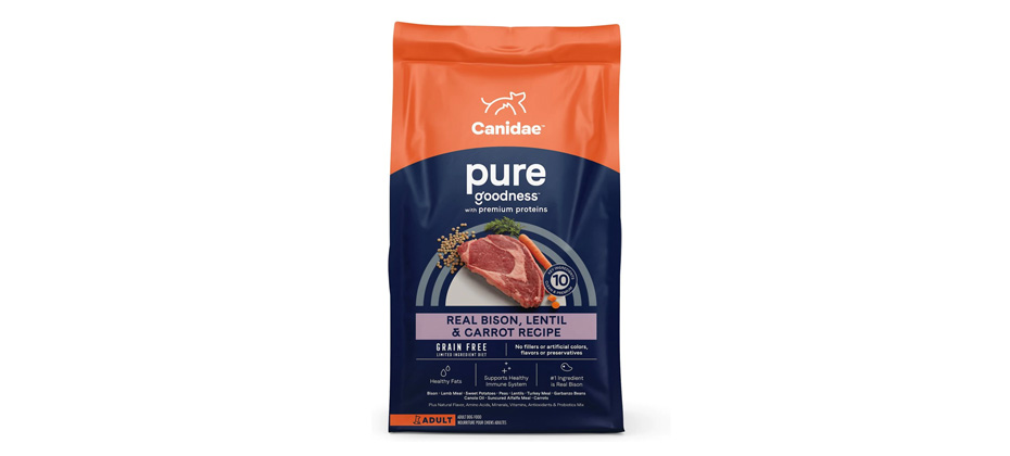 CANIDAE PURE goodness Bison, Lentil & Carrot Recipe