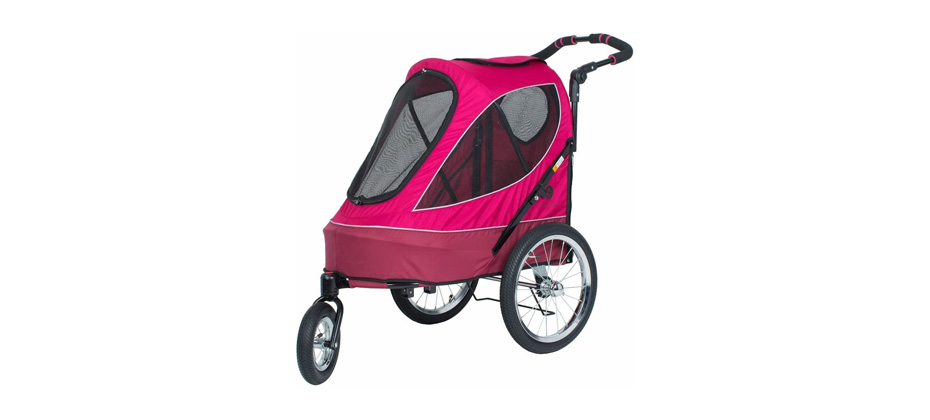 Best Overall: Petique All Terrain Jogger-Blazin' Berry Pet Stroller