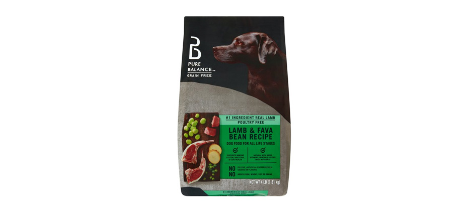 Pure Balance Grain-Free Dry Dog Food Lamb & Fava Bean 