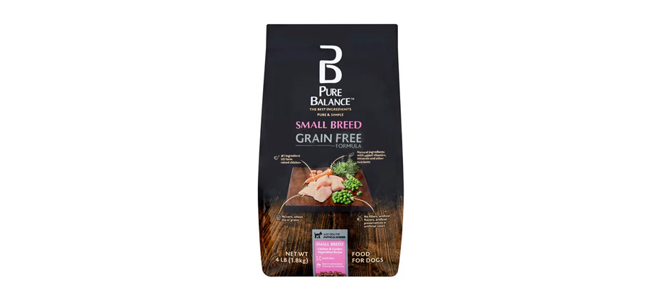 Pure Balance Small Breed Grain Free Dry Food Chicken & Garden Veg 