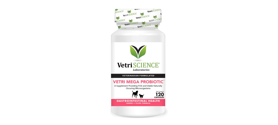 VetriScience Vetri Mega Probiotic Capsules Digestive Supplement For Dogs