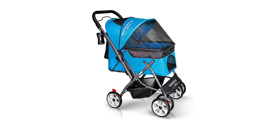 Best Foldable: WONDERFOLD P1 Folding Pet Stroller