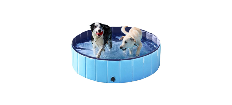 YAHEETECH Foldable Hard Plastic Dog Swimming Pool